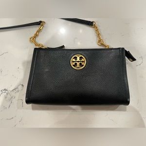Tory Burch Black Crossbody Bag (can convert into a clutch!)